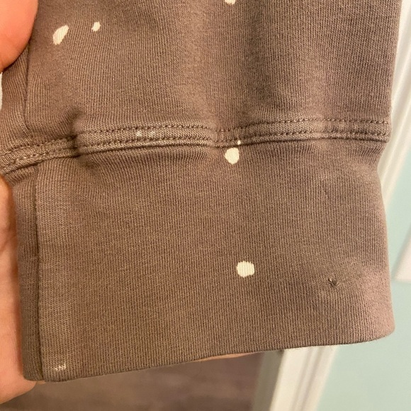 Revolve Bobi Los Angeles Bleach Splatter Terry Cropped Sweatshirt - Picture 5 of 7